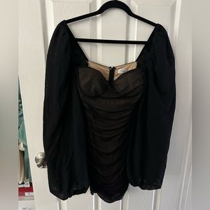 ⚡️ OH POLLY feeling good long sleeve ruched mesh mini dress ⚡️ size us 4